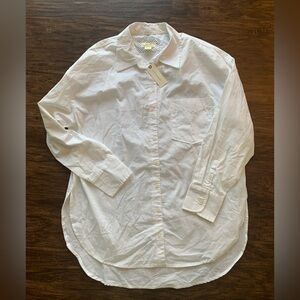 Maeve by anthropologie Crisp White Collared Shirt